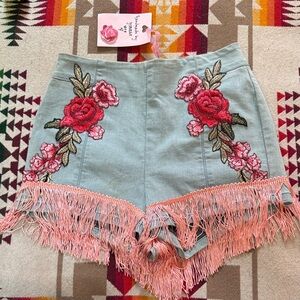 Phantom Vee Fringe Shorts